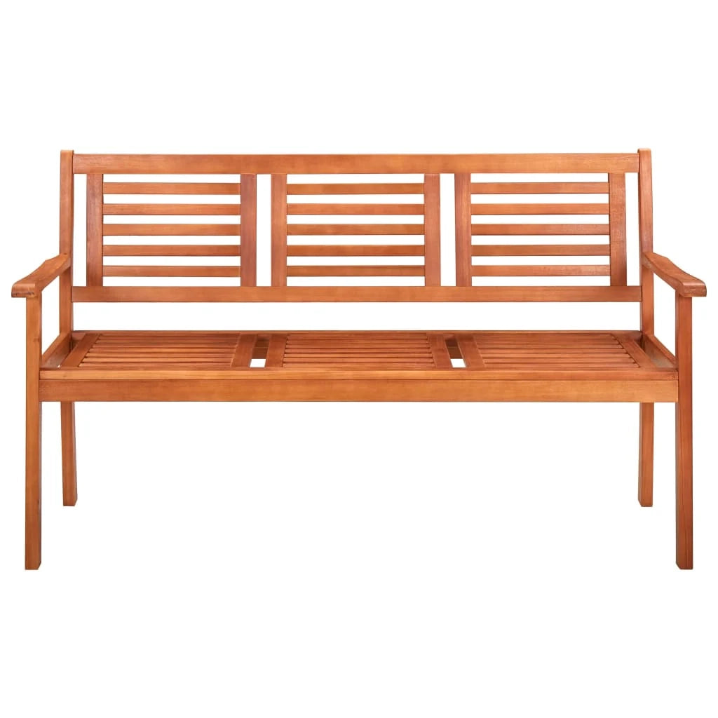 Panca da giardino mobile da giardino per esterni terrazza a 3 posti 150 x 60 x 89 cm in legno massello di eucalipto 02_0011313