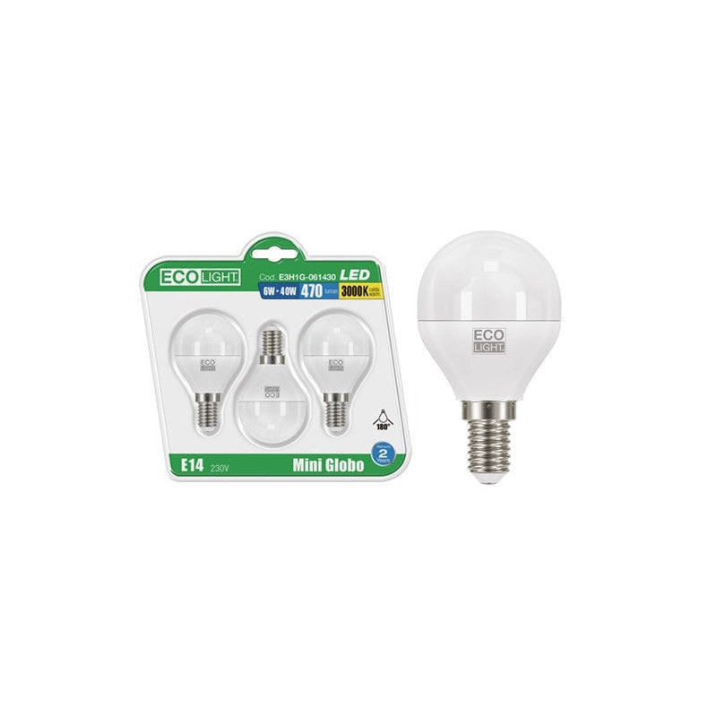 Lampadine LED E14 metallizzata 8 W 3 pz – Eleganza e luminosità – Ecolight