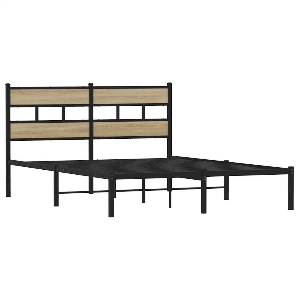 Giroletto senza Materaso in Metallo Rovere Sonoma 140x190 cm
