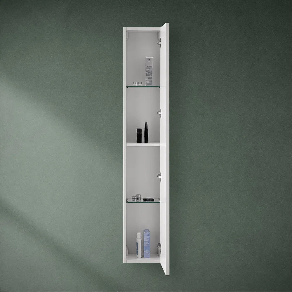 Pensile bagno sospeso cannettato H 150 cm bianco opaco  Bali