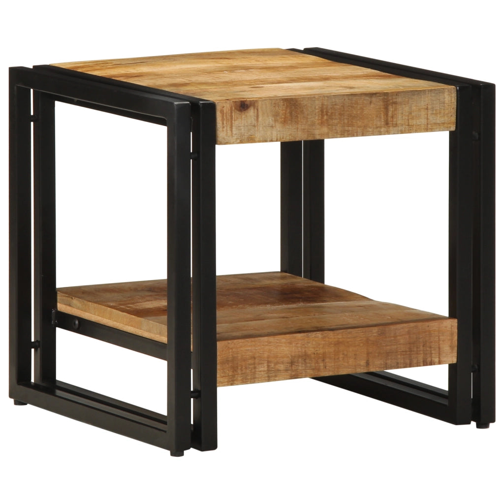 Tavolino da caffÃ¨ 40x50x38 cm in legno massello grezzo di mango