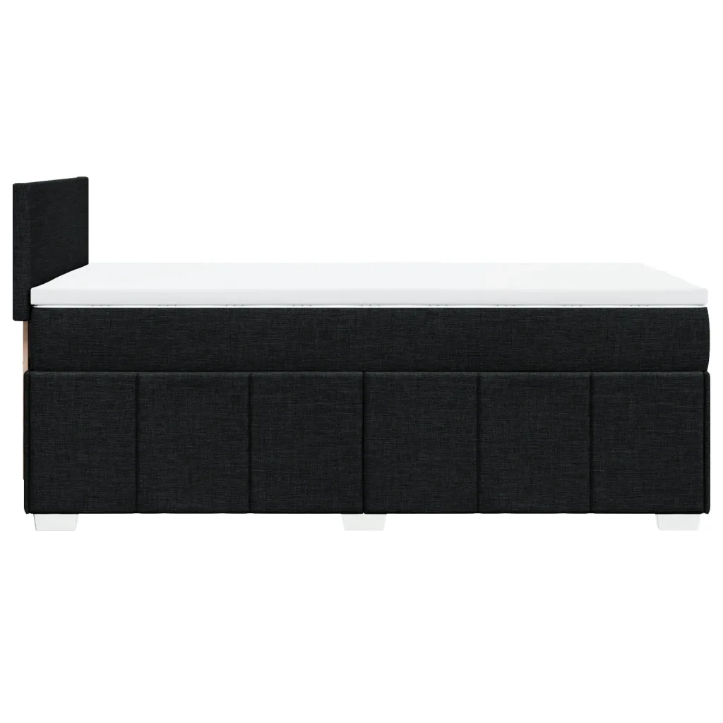 Giroletto a Molle con Materasso Nero 100x200 cm in Tessuto 3286974