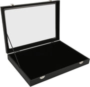 Cassa di esposizione per pin - Grande capacità - Stoffa impermeabile e stile - Nero - Per pin e accessori - 35x24x5cm - Adatto per badge e simili