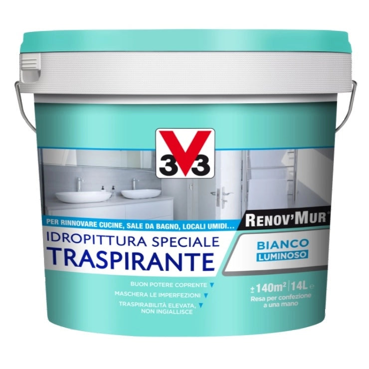 IDROPITTURA RENOV'MUR TRASPIRANTE 14L BIANCA.