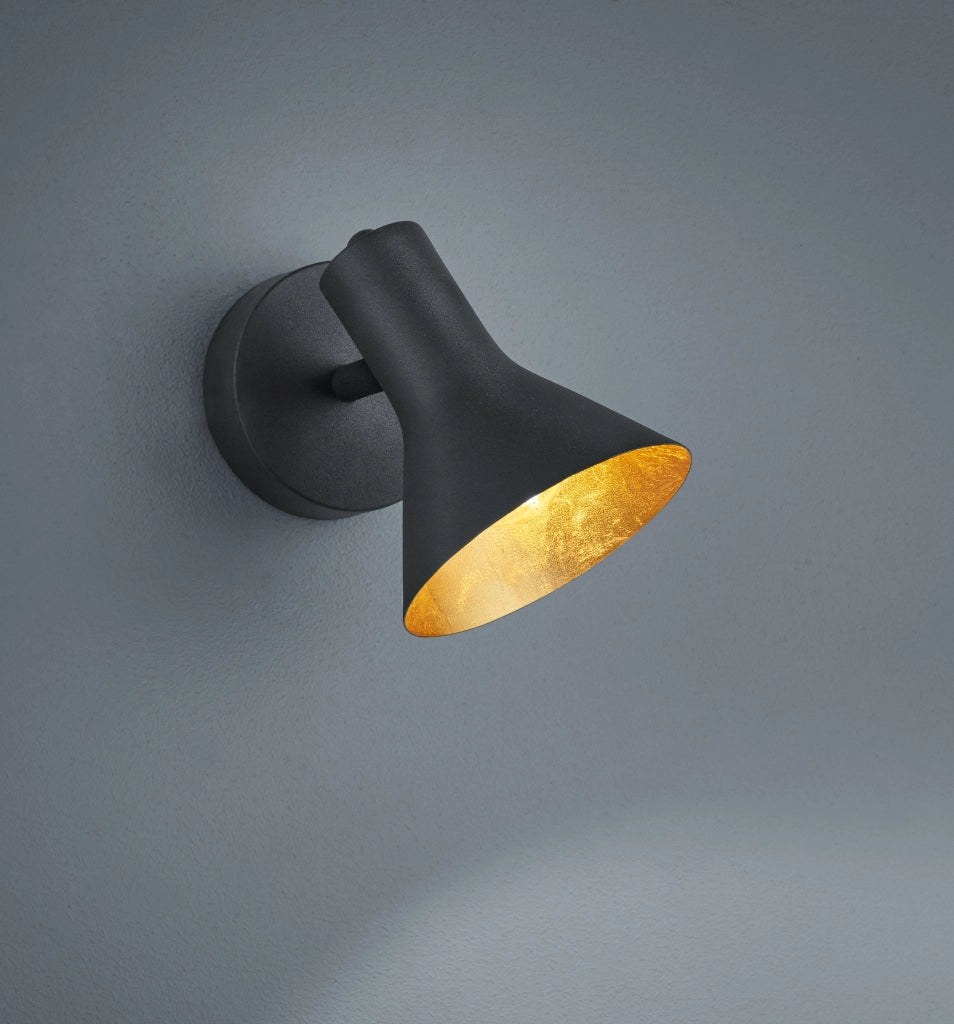 Faretto da Interno  E14 in Metallo Nero