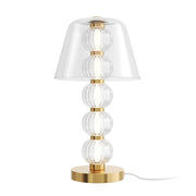 Maytoni Lampada da tavolo moderna Amulet 1 luce LED integrato oro metallo vetro