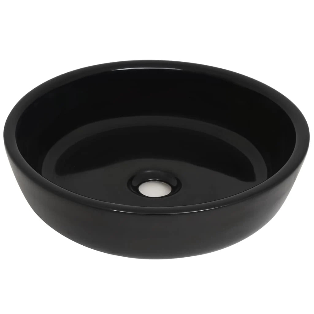 Lavabo tondo 42 x 12 cm ceramica nera 02_0002540