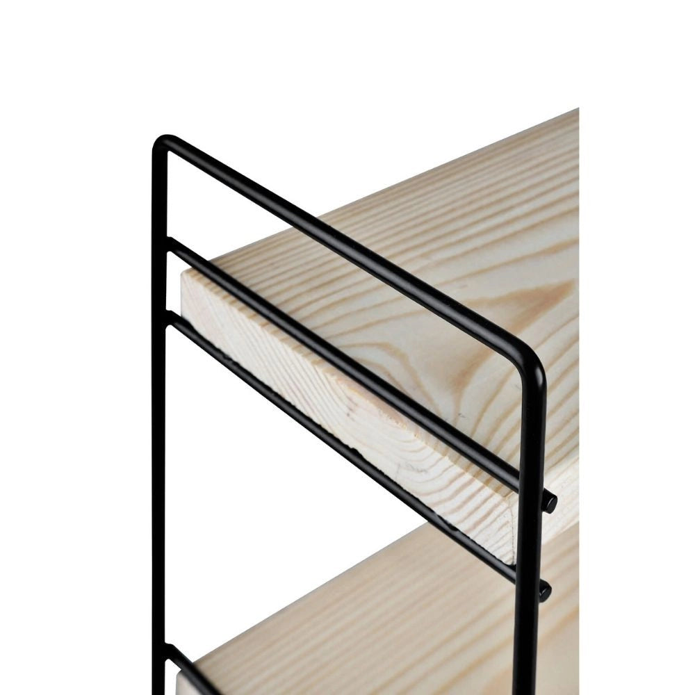 Scaffale d'appoggio 3 ripiani 40x13x40 Hobby ASZ1571 colore nero