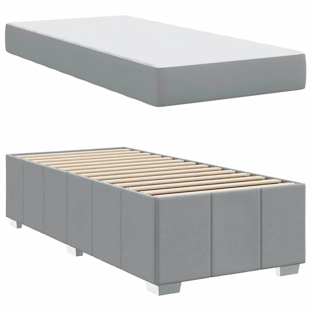 Struttura del letto Grigio chiaro 90 x 200 cm Tessuto