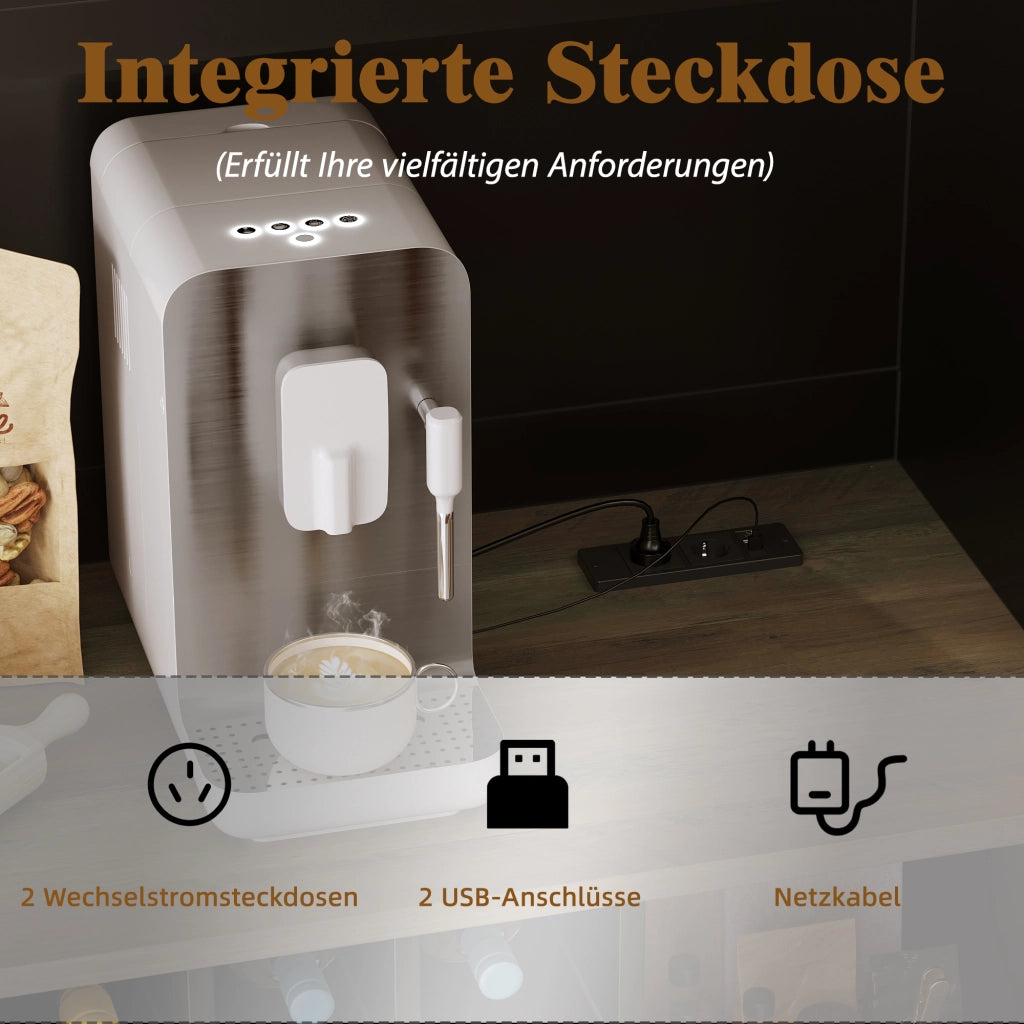 CREDENZA 120x36,3x180 cm nera in MDF e metallo con LED e prese