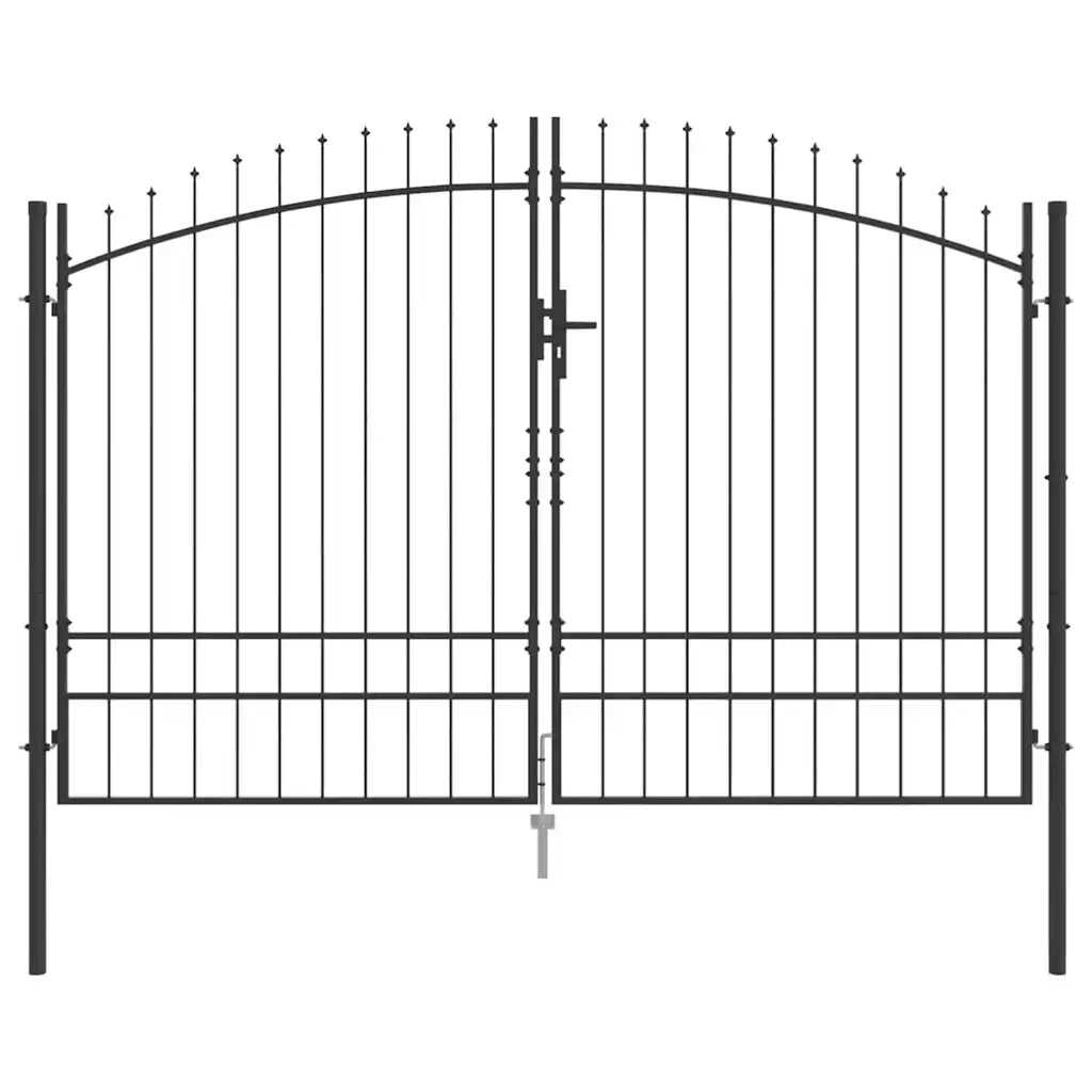 Cancello Doppio Woerden Grigio 299,5 x 249,5 cm Acciaio 42008849