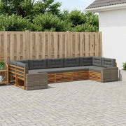 Set di divani da esterno 7 pz Naturale e Antracite 3383820