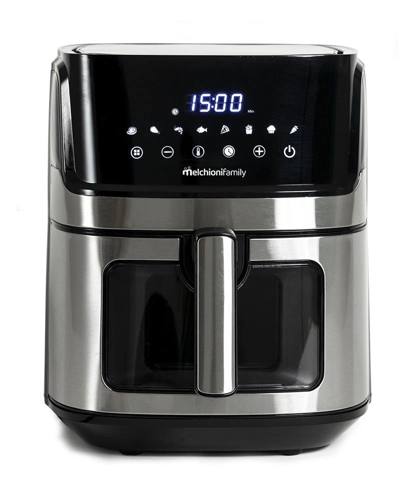 Melchioni 118340033 friggitrice Singolo 6,5 L Indipendente 1600 W Nero, Acciaio inox