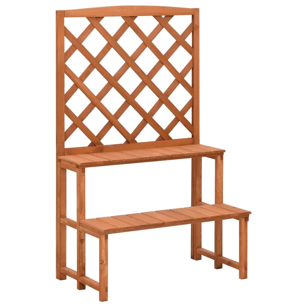 Supporto per piante e traliccio 70 x 42 x 115 cm in legno massello di abete marrone 02_0045026