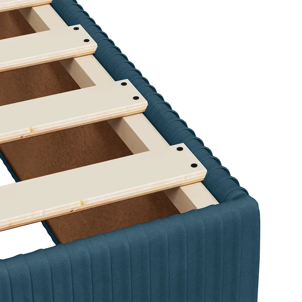 Giroletto a Molle con Materasso Blu Scuro 200x200 cm in Velluto 3285666