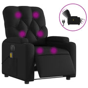 Poltrona Massaggiante | Sedia Relax Reclinabile Elettrica Nera in Similpelle