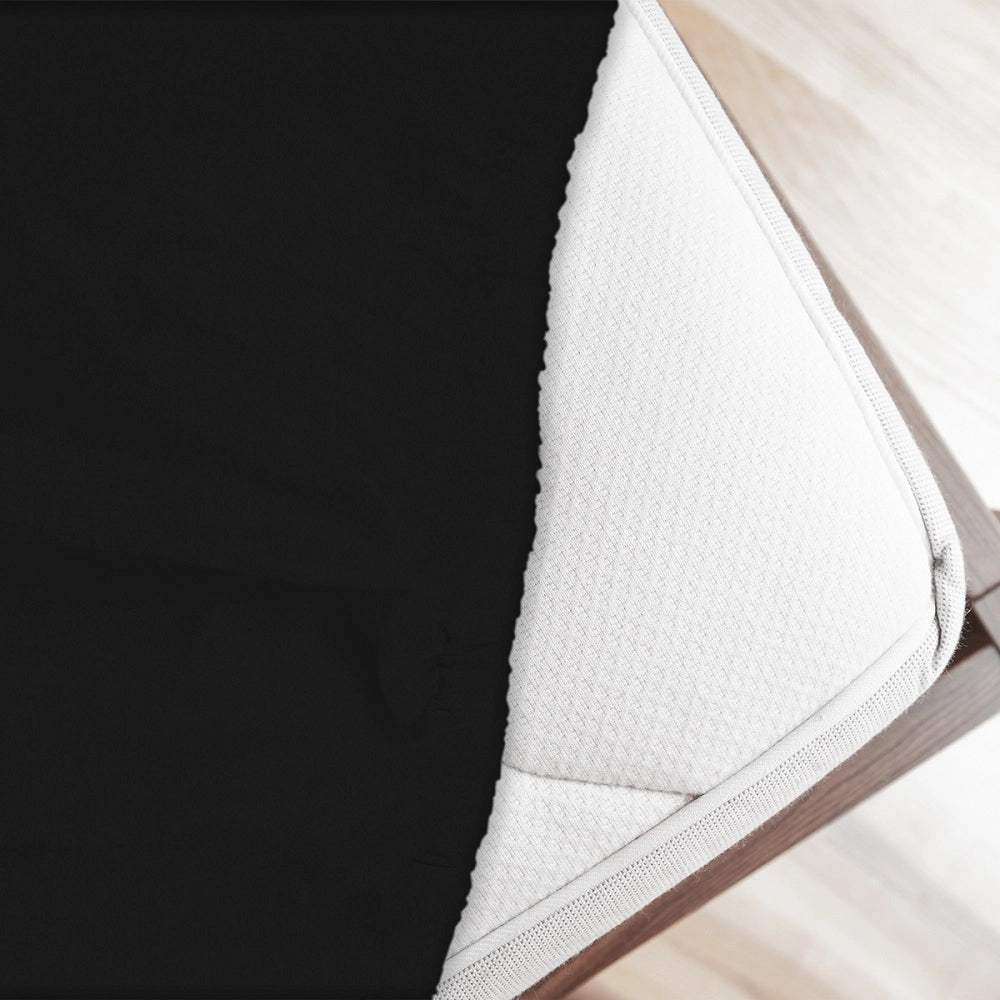 Lenzuolo letto sotto con angoli 100% puro cotone Made in Italy tinta unita Nero - 1 Piazza e mezza