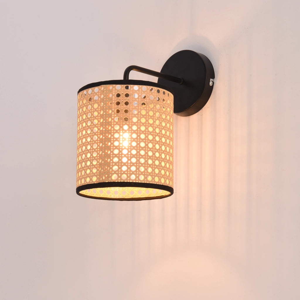 Applique Southend per Interni con Paralume Cilindrico - Nero / Beige lux.pro