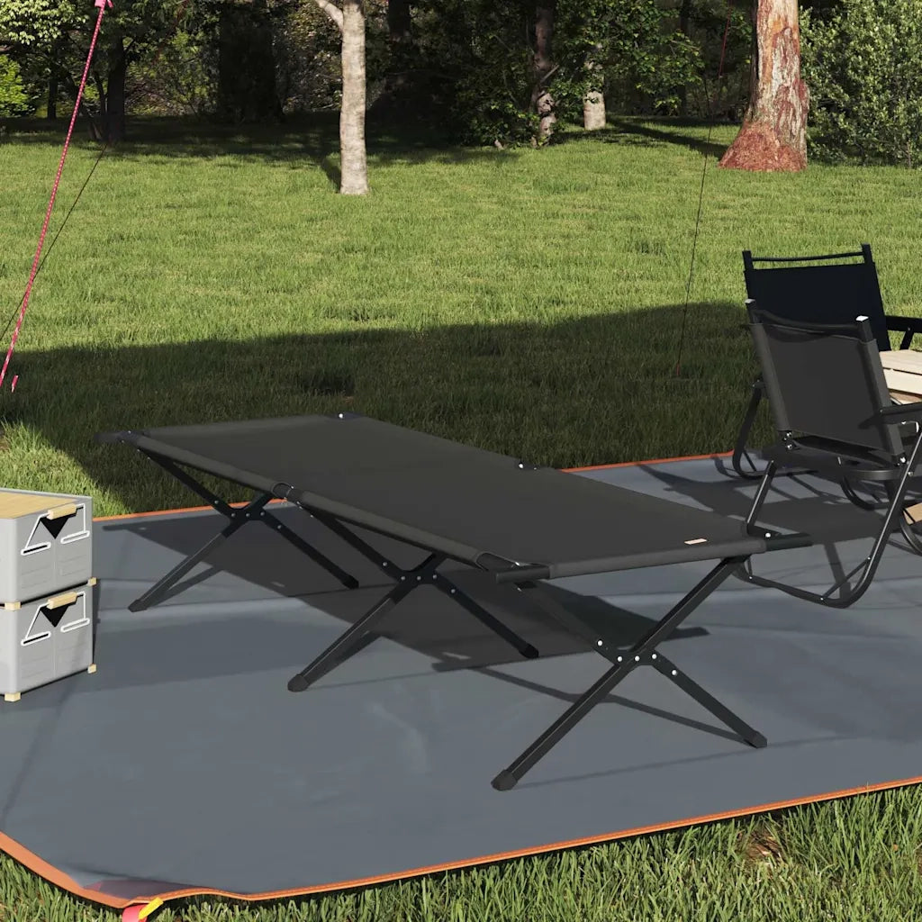 Letto da campeggio pieghevole Nero 210 x 80 x 46 cm CFW2917904
