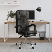 Poltrona da Ufficio Reclinabile Nera in Similpelle cod mxl 26553