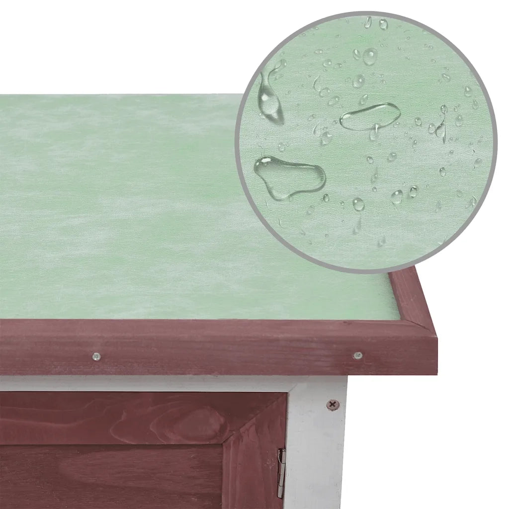 Conigliera per Esterni con Piano Singolo Marrone in Legno CFW5084211