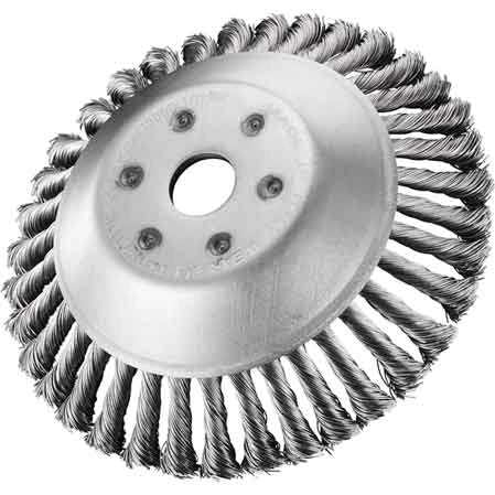 SPAZZOLA CONICA PER DECESPUGLIATORE 200 mm - 36 mazzetti