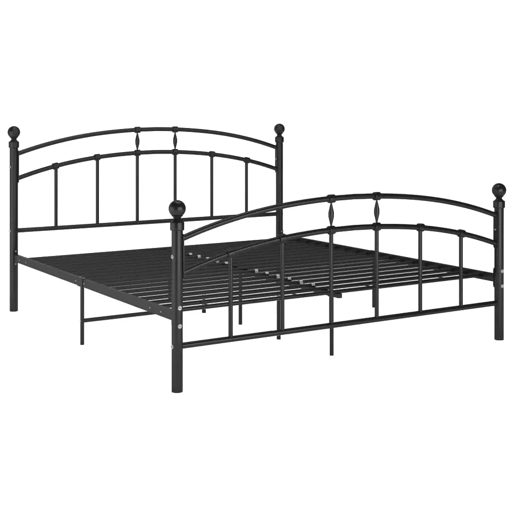 Giroletto-Struttura Letto Nero in Metallo 160x200 cm 110294