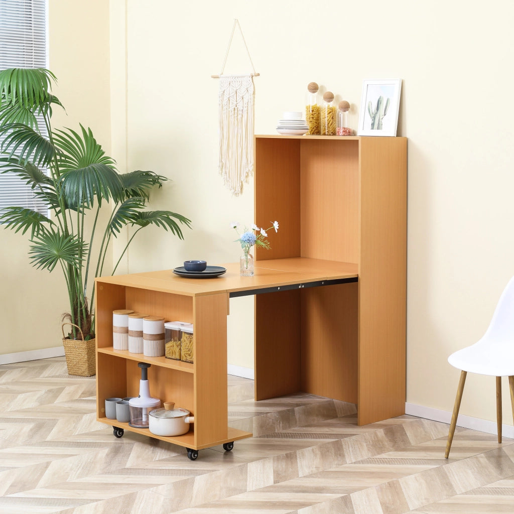 Tavolo Pieghevole da Pranzo Salvaspazio ¨C Minimal ¨C Legno Truciolato Acciaio 75x144x144.5 cm