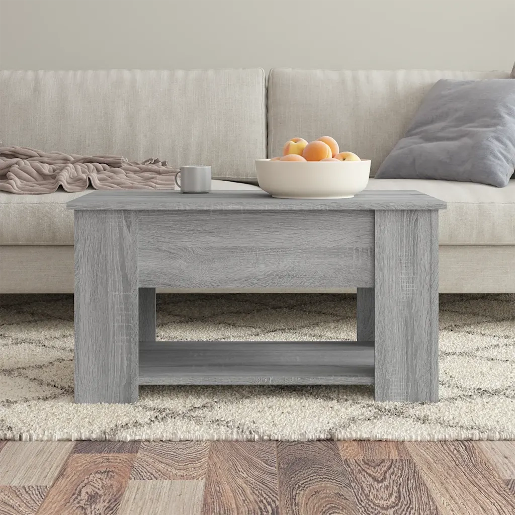Tavolino da Salotto Grigio Sonoma 79x49x41 cm Legno Multistrato 819276