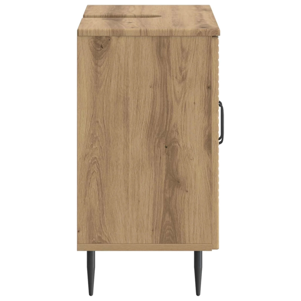Armadio per Lavabo da Bagno HAARLEM Rovere Artigianale 896794