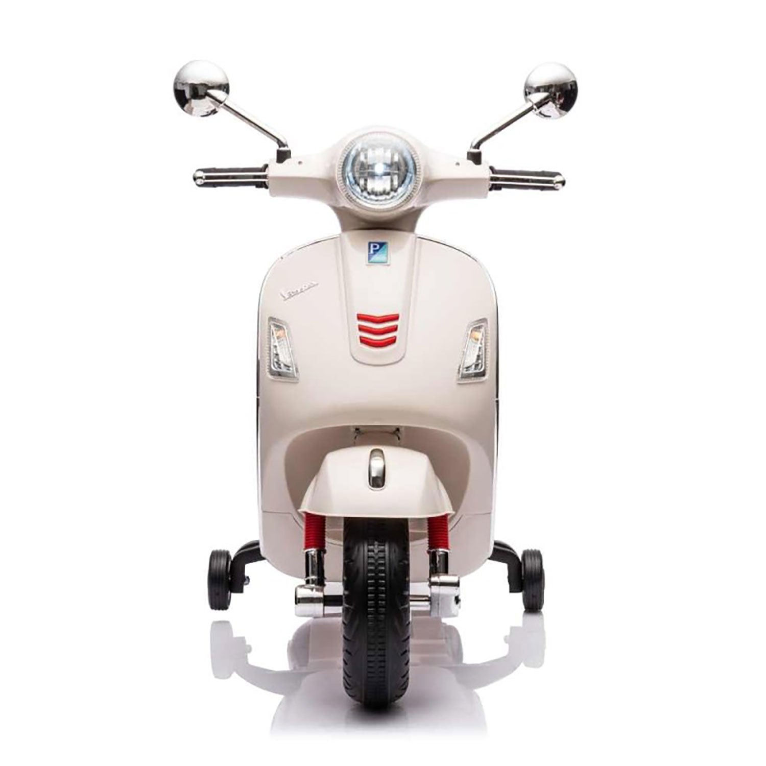 Moto Elettrica per Bambini Licenza Piaggio Vespa GTS Super con Batteria 12V Bianco