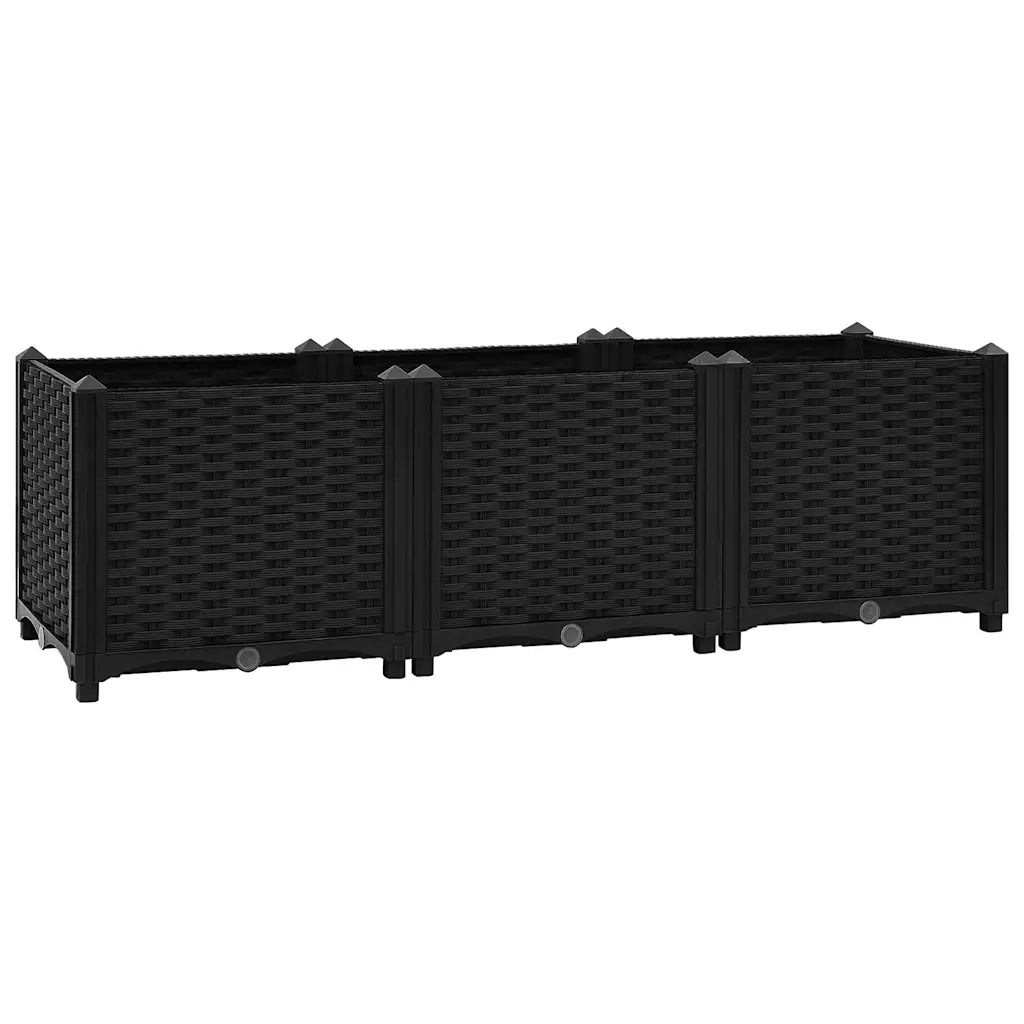 Fioriera Rialzata-Vaso da Esterno-Fioriera Elevata 120x40x38 cm in Polipropilene 489956