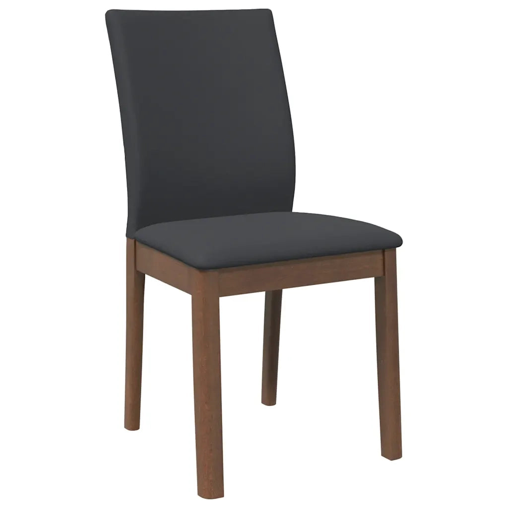 Sedie da Pranzo con Cuscini 2pz Marrone Legno Massello di Hevea