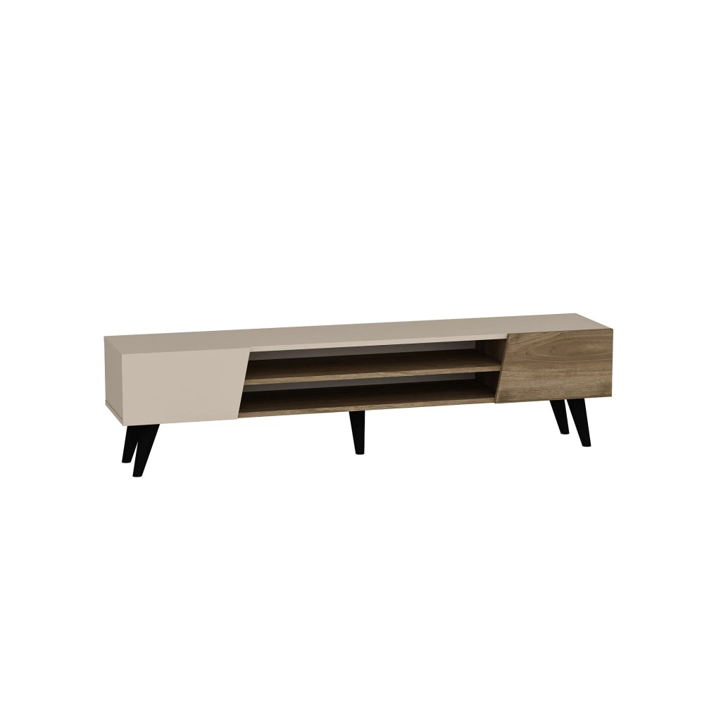 Porta TV in legno "Clark" - 180 x 37 x 45 cm - Marrone