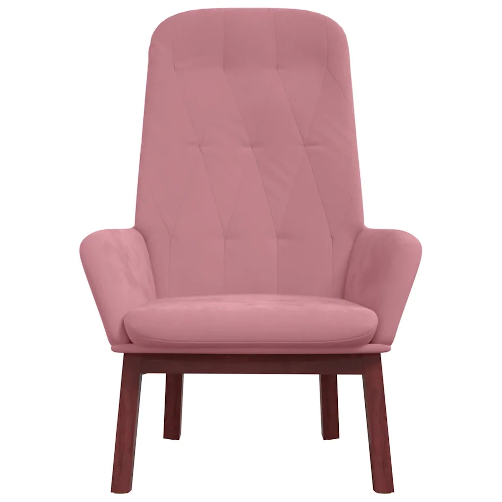 Poltrona | Sedia Relax Rosa in Velluto