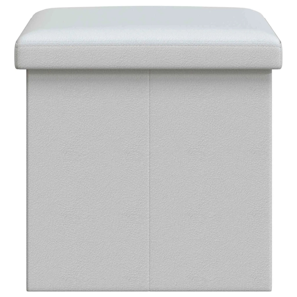 Panchina di stoccaggio pieghevole Bianco PVC 42045234