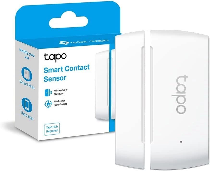 TP-Link Tapo T110 Smart Contact Sensor, Sensore di Contatto Intelligente, Domotica, Risparmio Energetico, Batteria Caricata, Avvisi di Intrusi, Hub Obbligatorio