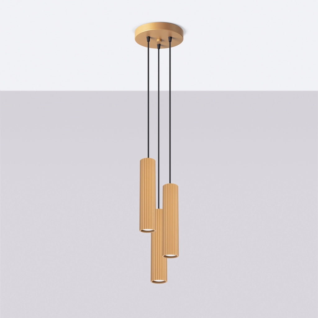 Lampada a sospensione moderna oro Ø20 3xGU10 GRAVIO