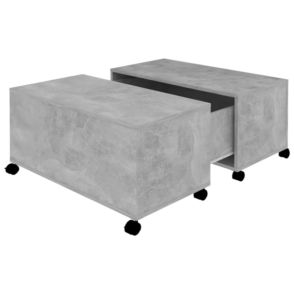 Tavolino da Salotto Grigio Cemento 75x75x38cm Legno Multistrato 806871