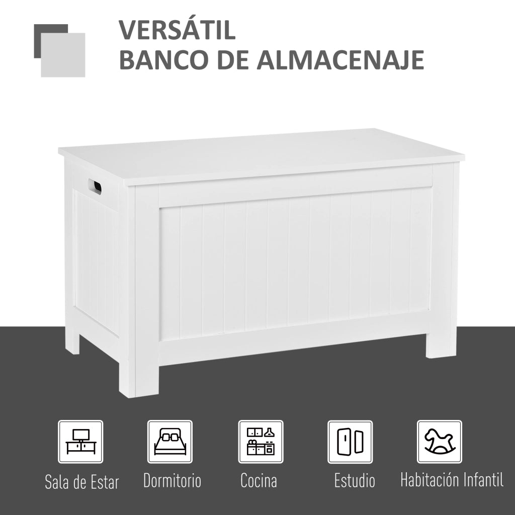 Baule per Soggiorno e Ingresso ¨C zephmum ¨C 81x40x46 cm Bianco