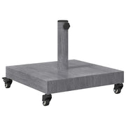 Base quadrata per ombrellone da esterno 45 x 45 x 31,5 cm superbo supporto moderno in acciaio grigio scuro 02_0058932