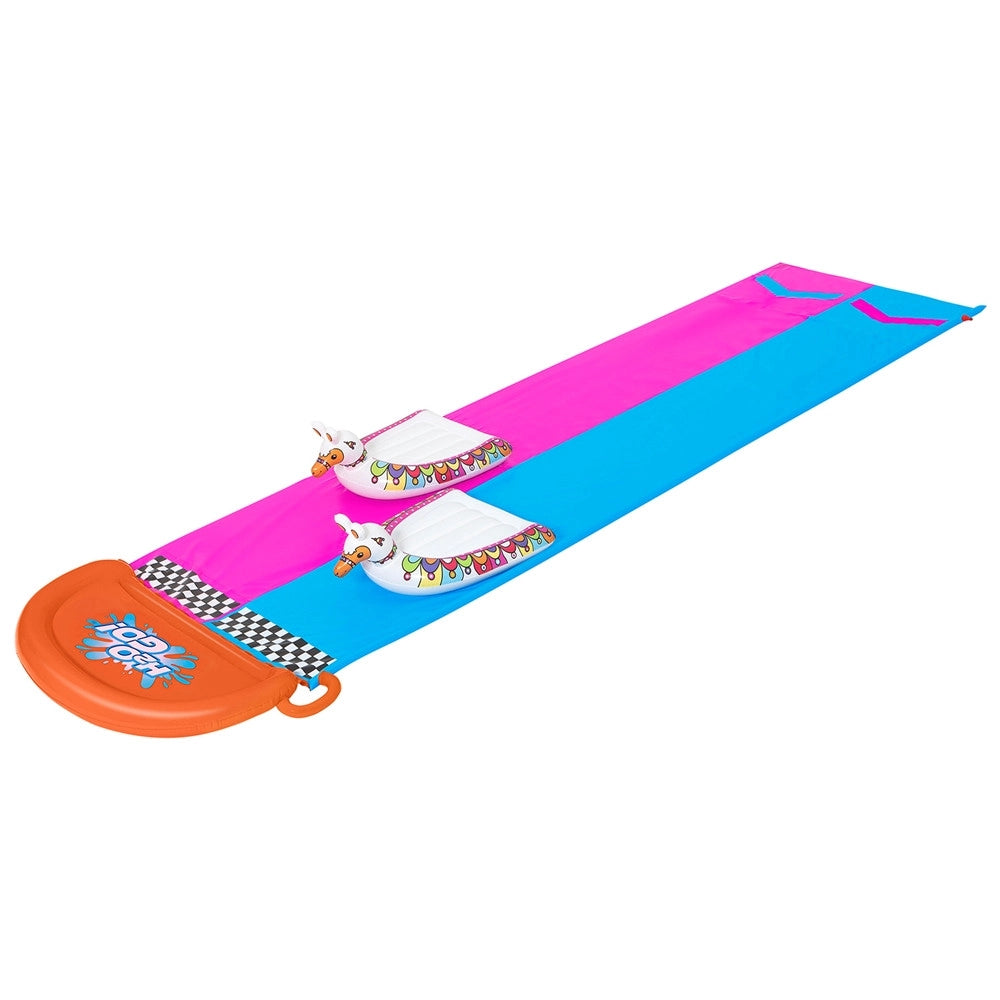 Trade Shop - Scivolo Acquatico Per 2 Persone Con Tavole Surf Lama Gonfiabili 488cm Bambini Giardino 52320 -