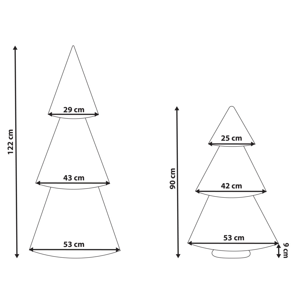 Set di 2 alberi di Natale Figurine Beige Carta a nido d'ape Effetto 3D Stile Origami Motivo festivo