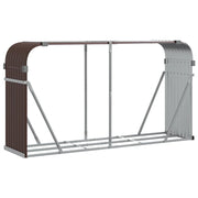 Portalegna 180 x 45 x 100 cm acciaio zincato marrone 02_0043764