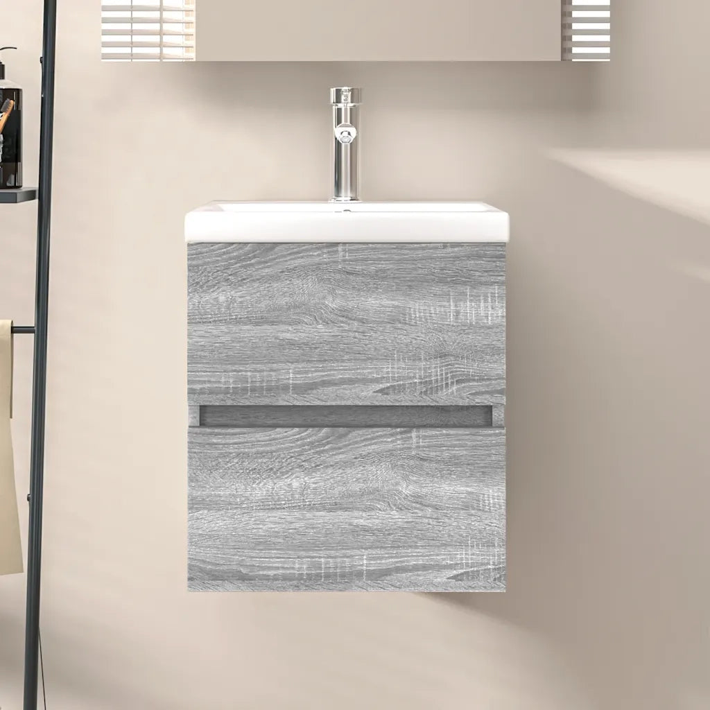 Mobile Lavabo | Armadio Lavabo Grigio Sonoma 41x38,5x45 cm in Legno Multistrato