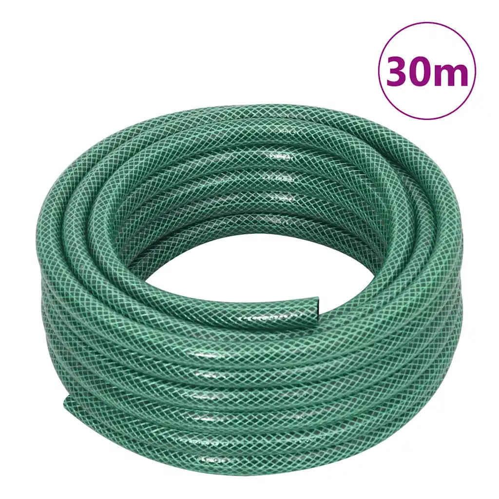 vidaXL Carrello Avvolgitubo Verde con Set Raccordi Tubo 0,5" 30 m PVC