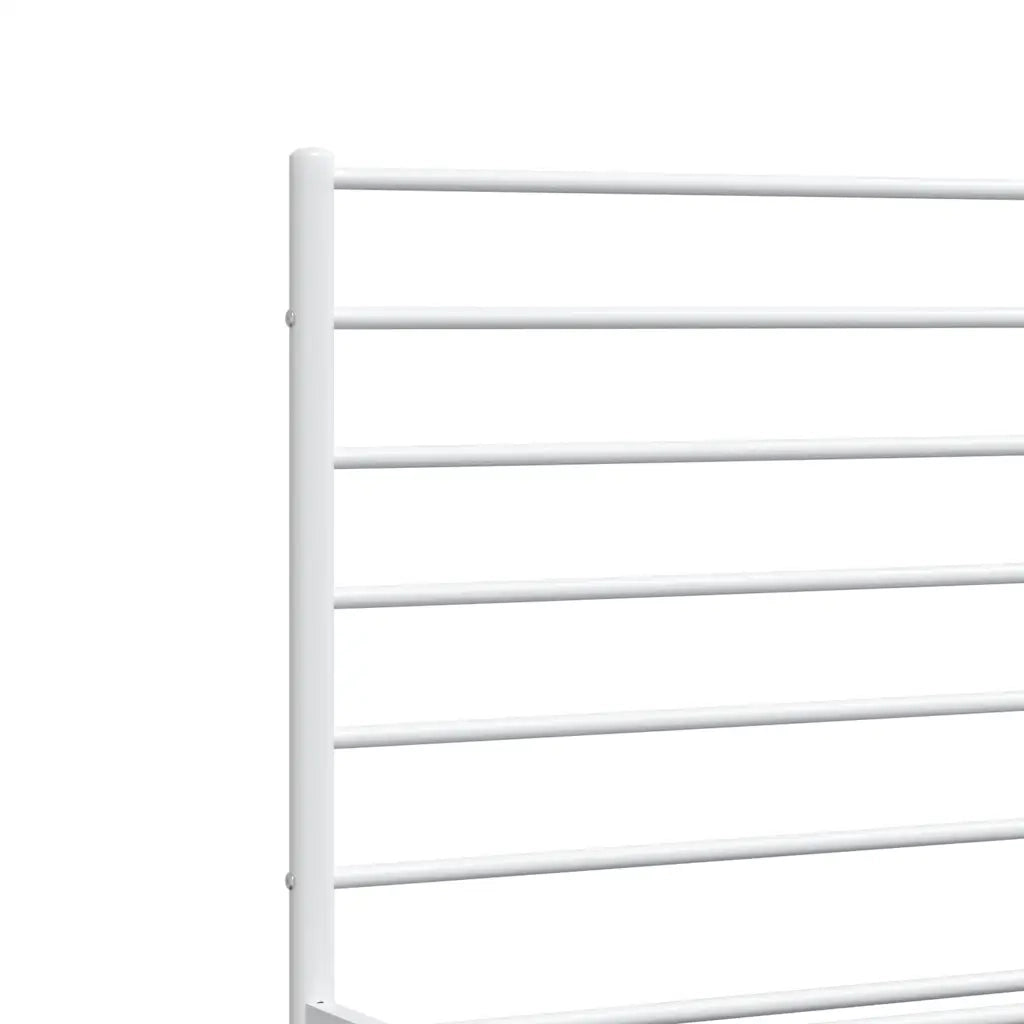 Giroletto con Testiera Metallo Bianco 150x200 cm 352370
