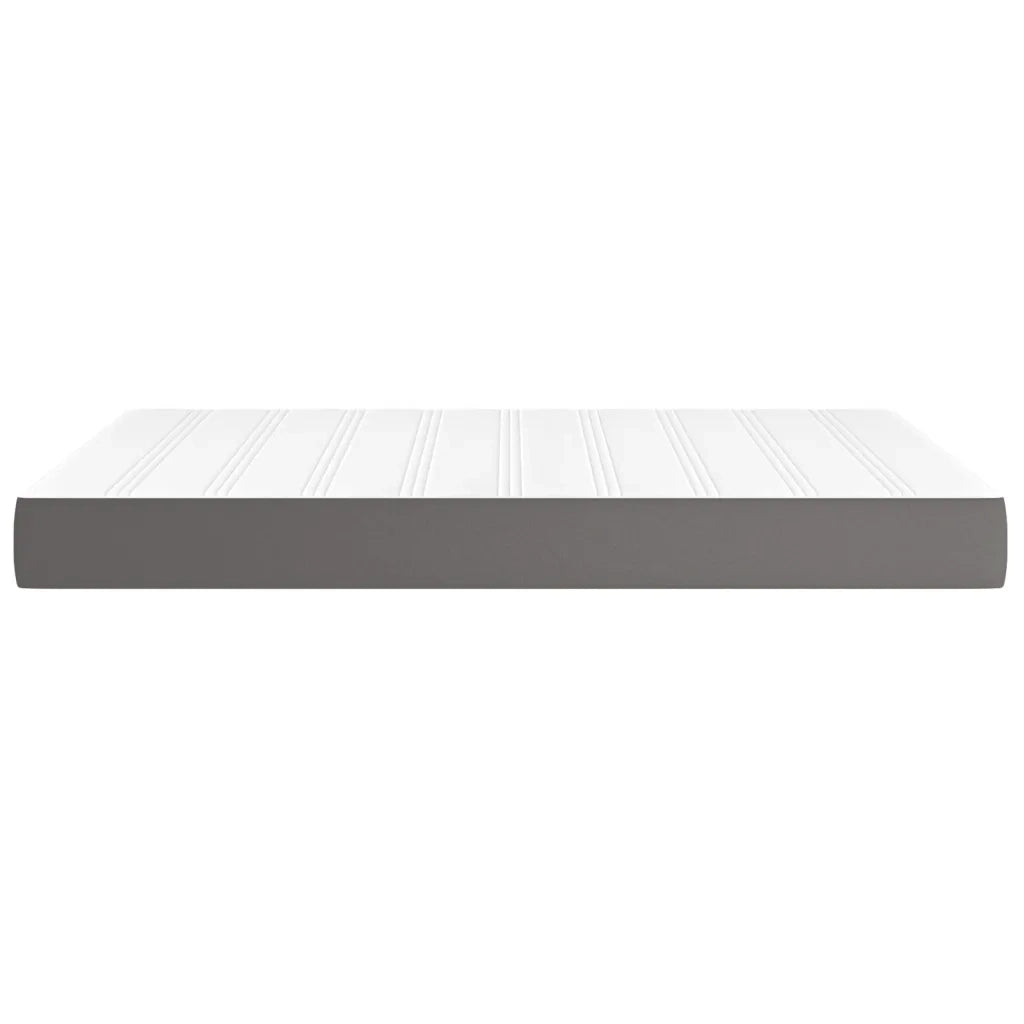 Materasso a Molle Insacchettate Rigidità Media Grigio 140x200x20 cm in Similpelle 347806