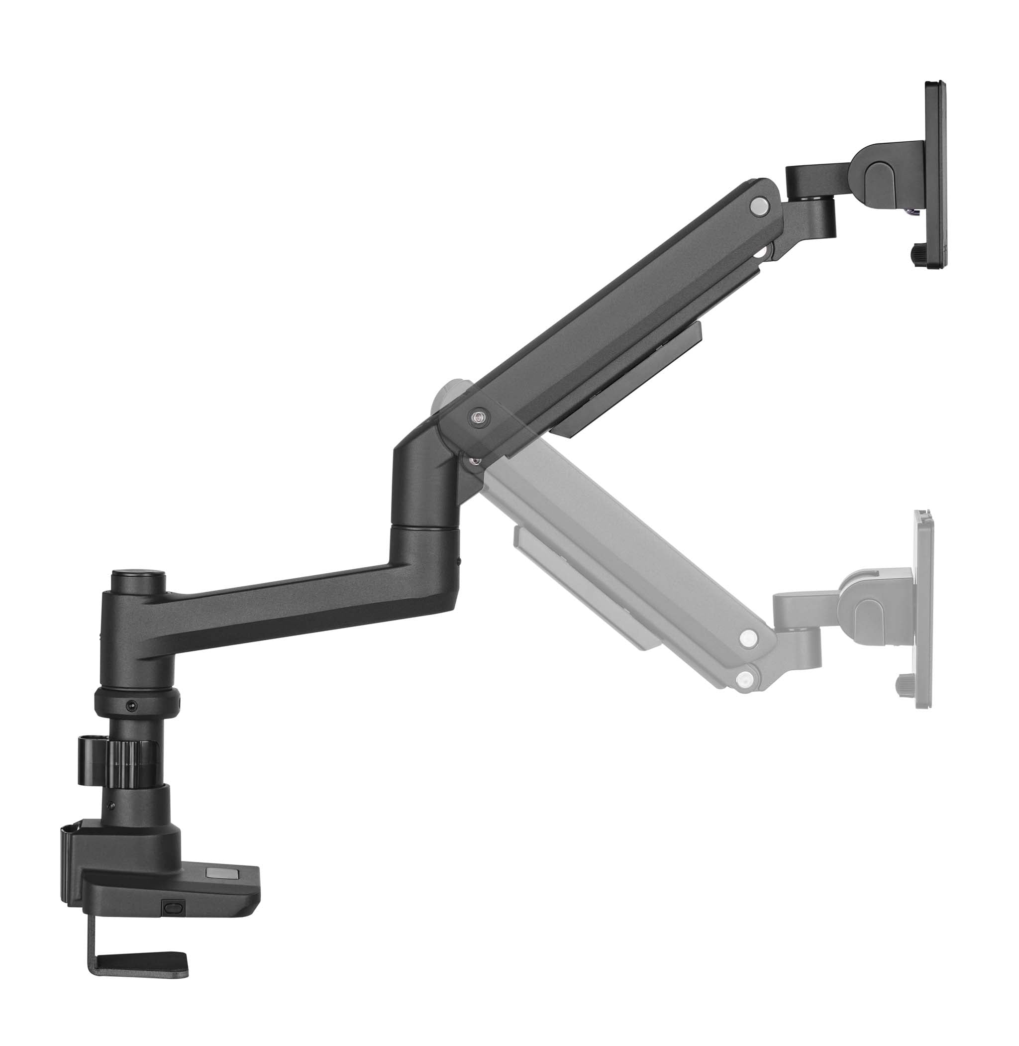 Braccio monitor da scrivania Supporto per schermi da 17 a 49" conforme a VESA, con molla a gas