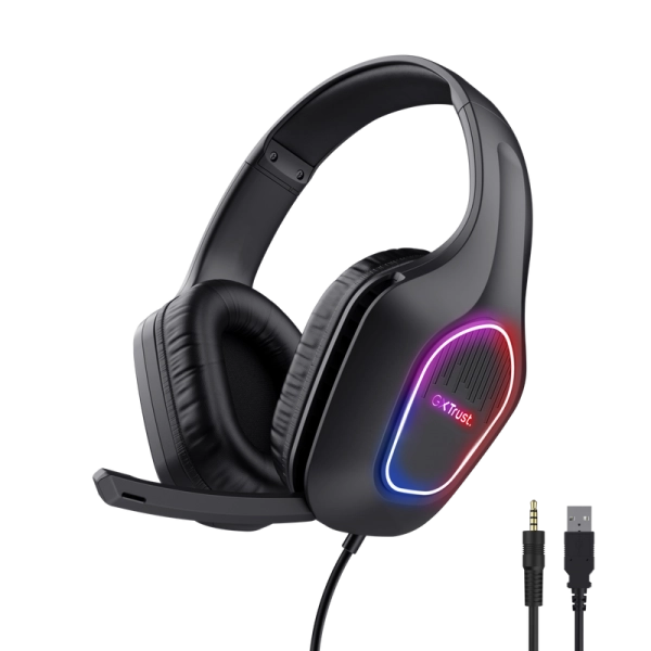 CUFFIE GAMING GXT416 ZIROX LED BLACK